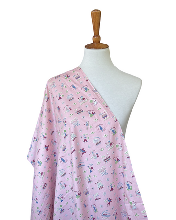 1940s Manhattan Tourism Novelty Print Cotton